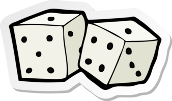 sticker of a cartoon dice png