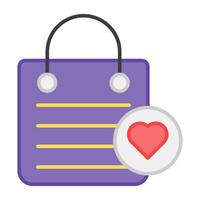 A premium download icon of favorite shopping vector