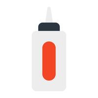 A creative design icon of ketchup bottle vector