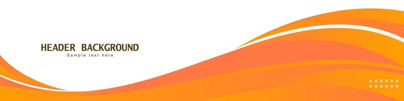 wave abstract background with orange color for header, walpaper, presentation vector