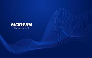 modern wavy line with blue gradient background concept vector