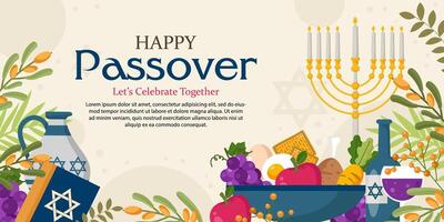 happy passover banner , for background and poster template vector