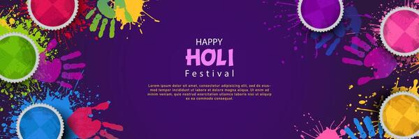 happy holi festival for banner, background with colorful illustration vector