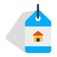 Colorful design icon of home tag vector