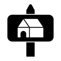 An icon design of property board vector