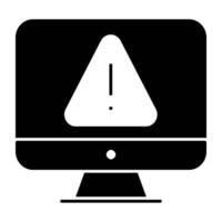 Editable design icon of computer error vector