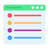 Perfect design icon of web list vector