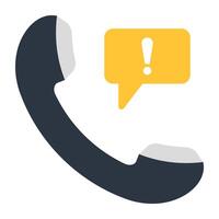 An editable design icon of call error vector