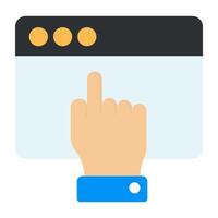 A modern design icon of finger touch vector