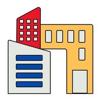 A unique design icon of city building vector