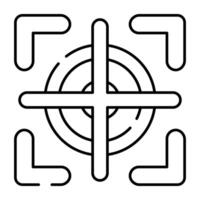 A unique design icon of crosshair vector