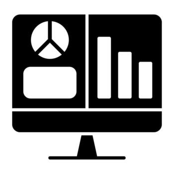 A perfect design icon of online data analytics vector