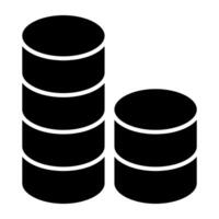 An editable design icon of database vector