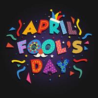 April Fool's Day with colorful concept vector