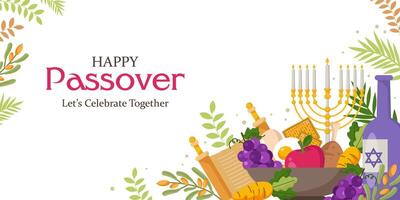 happy passover banner , for background and poster template vector