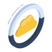 An icon design of cloud analytics vector