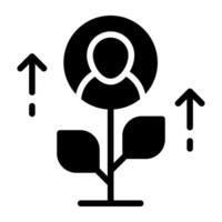 Perfect design icon of employee growth vector