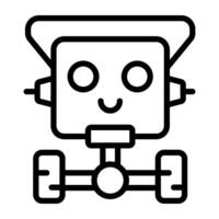 An icon design of robot isolated on white background vector