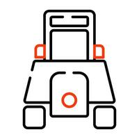 An icon design of tractor, automobile vector