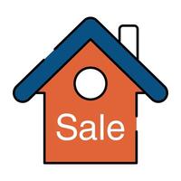 A creative design icon of home for sale vector