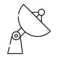 un único diseño icono de parabólico antena vector