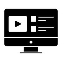 A perfect design icon of video tutorial vector