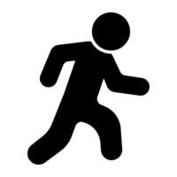 Running man icon in editable design vector