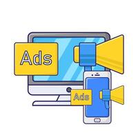 Illustration of online advertising vector