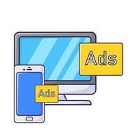 Illustration of online advertising vector