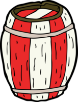 cartoon painted barrel png