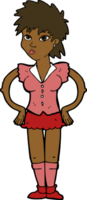 cartoon woman with hands on hips png