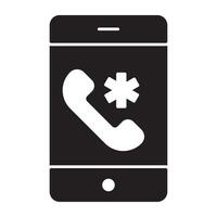 Medical emergency call icon in modern style vector