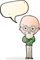 Cartoon verärgerter alter Mann mit Sprechblase png