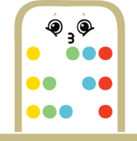 flat color retro cartoon of a abacus png