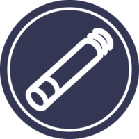 iluminado cigarrillo circular icono símbolo png