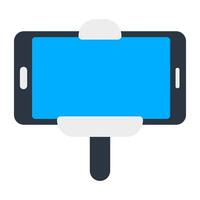 An icon design of mobile selfie stick vector