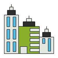 A unique design icon of city architecture vector