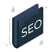 A unique design icon of seo folder vector