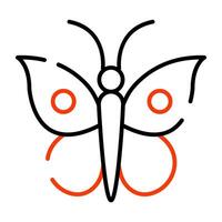An icon design of butterfly, editable vector