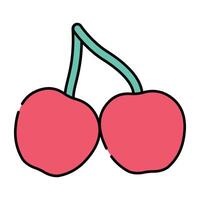 A delightful icon of fruit, cherries vector