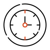 A premium download icon of wall clock vector