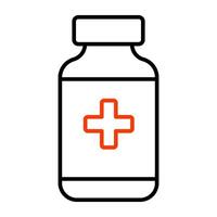 solid design icon of medicine jar vector