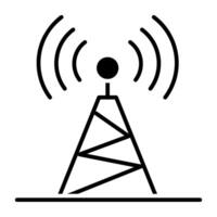 un único diseño icono de Wifi antena vector