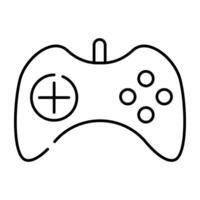 A game controller device, linear design icon of gamepad vector