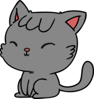 caricatura, de, lindo, kawaii, gato png