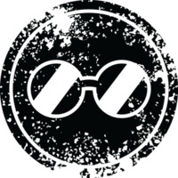 spectacles  circular distressed symbol png