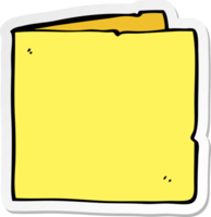 sticker of a cartoon blank card png