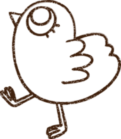 Cute Bird Charcoal Drawing png