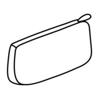 A linear design icon of pencil case vector