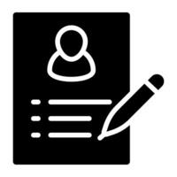 Modern design icon of cv writing vector